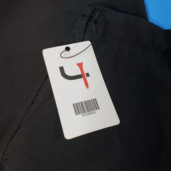 Mens NEW Short Par 4 Black Golf Pants Trousers The Pavin 36x30 - Picture 4 of 12